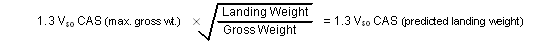 Final approach speed reduction for actual landing weight. Langley Flying School.