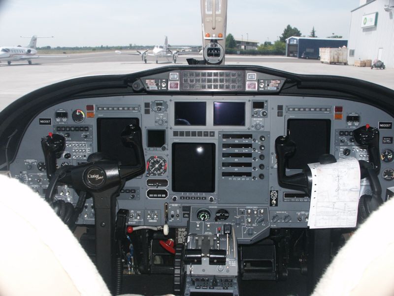 Citation Bravo Jet Cockpit. Langley Flying School.