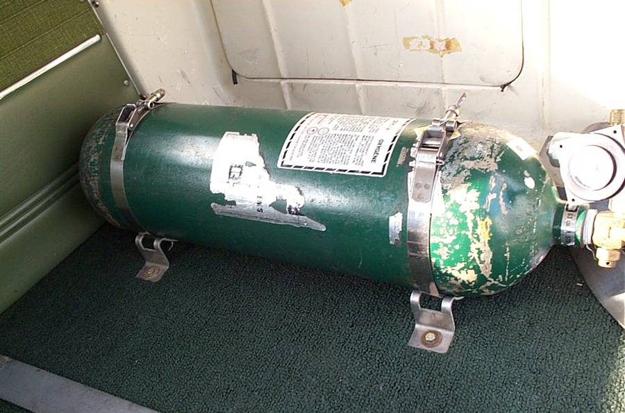 Seneca Oxygen Bottle. Langley Flying School.